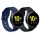 Sada 2 řemínků pro Samsung Galaxy Active 2 40mm / 44mm, kwmobile, silikon, modrá / černá, 56652.01