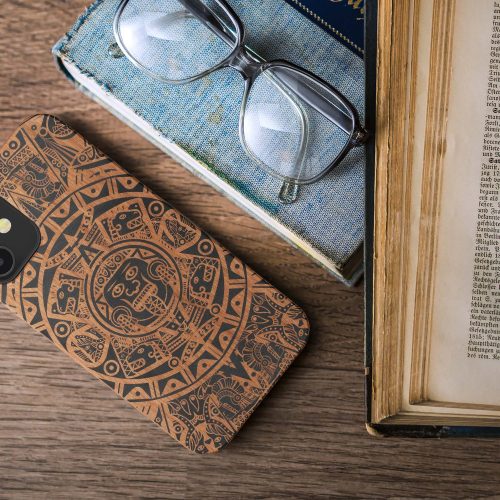 Pouzdro pro Apple iPhone 12 Mini, dřevo, hnědé, 52733.07, kwmobile