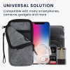 Univerzální pouzdro na telefon XL - 6,8 palce, textilní, šedé, 49866.4.09, kwmobile
