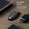 Kryt na klíče od auta pro Ford - 3 tlačítka - Keyless Go, kwmobile, plast, černá / šedá, 56731.01