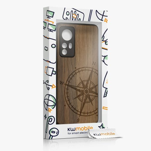 Pouzdro pro Xiaomi 12, Dřevo, Hnědá, 56788.02, kwmobile