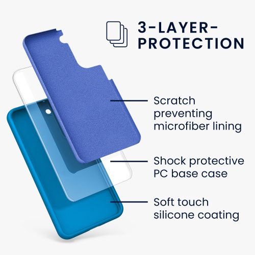 Pouzdro pro Samsung Galaxy S22 Plus, silikonové, modré, 56761.224, kwmobile