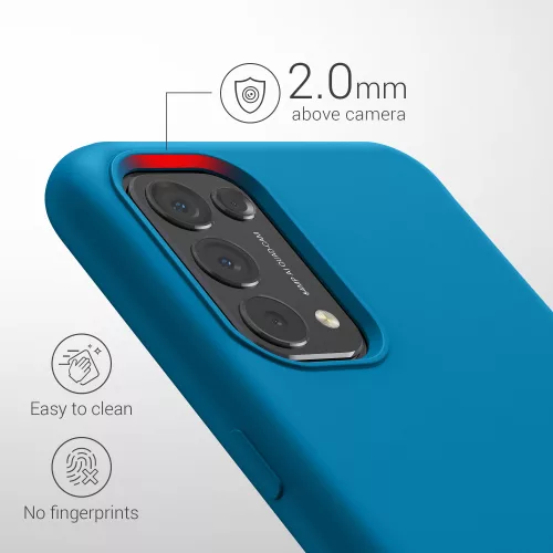Kryt pro OPPO Find X3 Lite, silikonový, modrý, 55201.224, kwmobile