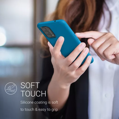 Kryt pro OPPO Find X3 Lite, silikonový, modrý, 55201.224, kwmobile