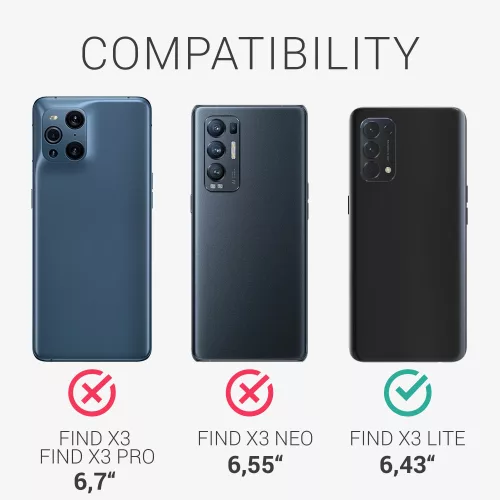 Kryt pro OPPO Find X3 Lite, silikonový, modrý, 55201.224, kwmobile