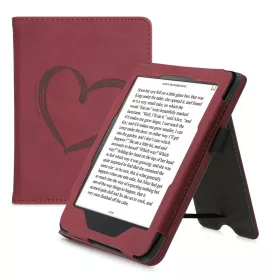   Pouzdro pro Kobo Clara HD, Ekologická kůže, Červená, kwmobile, 56876.01