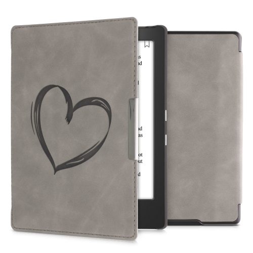 Obal pro Kobo Aura H2O Edition 1, ekologická kůže, šedý, kwmobile, 56872.01