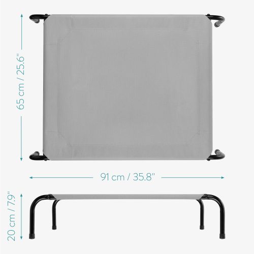 Chladící vyvýšený pelíšek Navaris pro psy do 25 kg, 91 x 65 cm, 56887.25.2