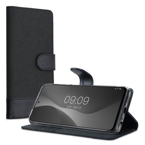 Kryt pro Xiaomi Redmi Note 10 / Redmi Note 10S, textilní, černý, 56898,73, kwmobile