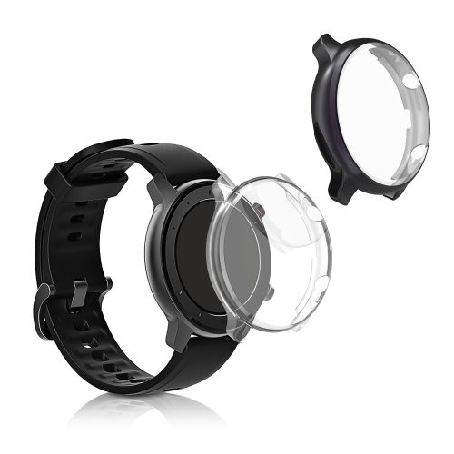 Sada 2 pouzder pro Xiaomi Amazfit GTR 2 / Amazfit GTR 2e, kwmobile, silikon, černá / průhledná, 53907.04