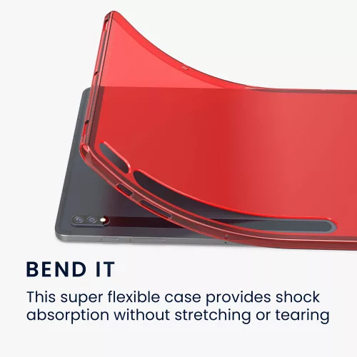 Kryt na tablet Samsung Galaxy Tab S8 Plus/Galaxy Tab S7 Plus, Kwmobile, červený, silikon, 52921.09