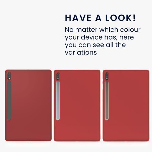 Kryt na tablet Samsung Galaxy Tab S8 Plus/Galaxy Tab S7 Plus, Kwmobile, červený, silikon, 52921.09