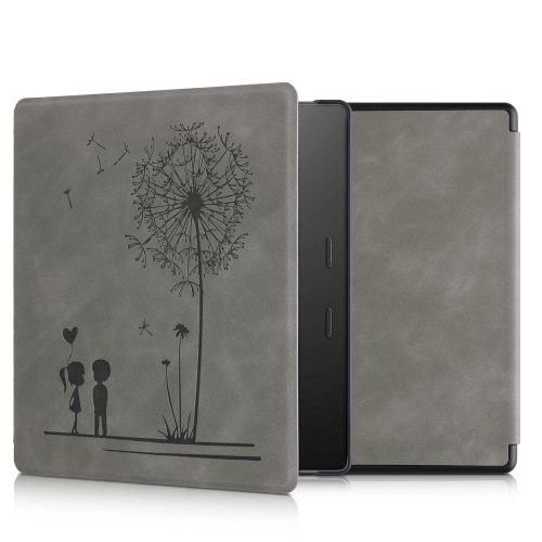 Obal pro Kindle Kindle Oasis 10, ekologická kůže, šedý, kwmobile, 56972.01