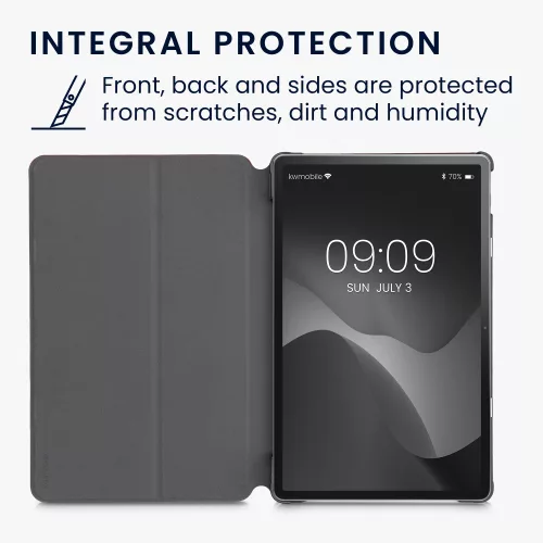 Kryt pro tablet Lenovo Tab P11, Kwmobile, Červený/Černý, Textil, 55710.20