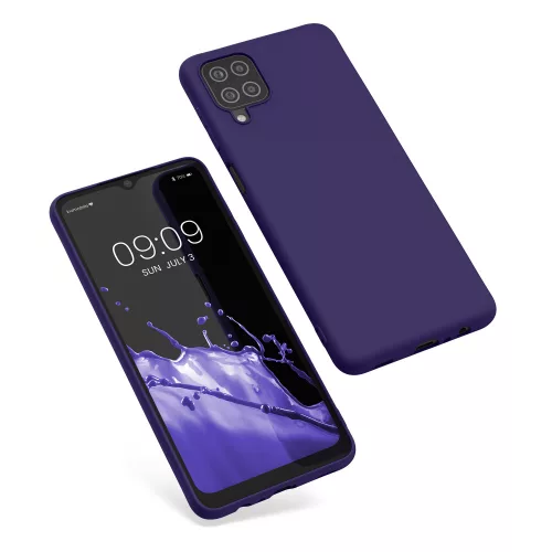 Pouzdro pro Samsung Galaxy A12, silikonové, modré, 54048.226, kwmobile