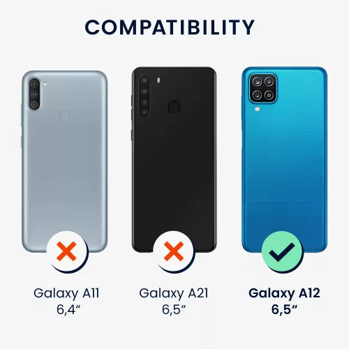 Pouzdro pro Samsung Galaxy A12, silikonové, modré, 54048.226, kwmobile