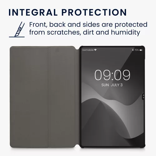 Kryt pro tablet Samsung Galaxy Tab S8 Ultra, Kwmobile, šedo/černý, textil, 57139.73