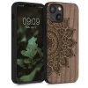 Pouzdro pro Apple iPhone 13 Mini, dřevo, hnědé, 55936.04, kwmobile
