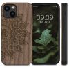 Pouzdro pro Apple iPhone 13 Mini, dřevo, hnědé, 55936.04, kwmobile