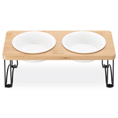 Sada 2 misek pro psy a ryby se šikmou podpěrou Navaris, 300 ml, 57206.2