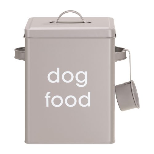 Navaris box na krmivo pro domácí mazlíčky, šedá, kov, 57193.19.1