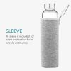 Sticla cu pietre semipretioase Navaris, cu citrin, 420 ml, borosilicata, capac inox, 53150.05