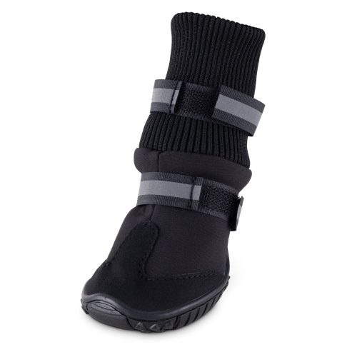 Protiskluzové pantofle pro psy Navaris vel. L, Černá, Textil, 57209.3