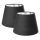 Set 2 Abajururi, E27, Negru/Argintiu, Navaris, 53997.01.42
