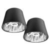 Set 2 Abajururi, E27, Negru/Argintiu, Navaris, 53997.01.42