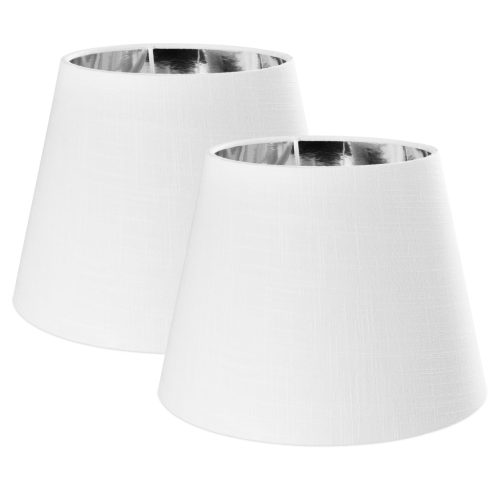 Set 2 Abajururi, E27, Alb/Argintiu, Navaris, 53997.02.42