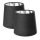 Set 2 Abajururi, E14, Negru/Argintiu, Navaris, 53996.01.42
