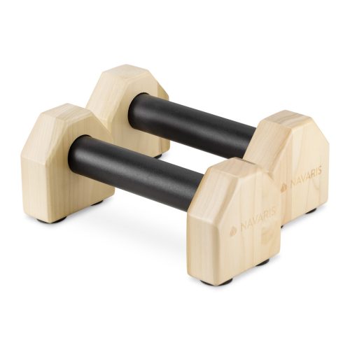 Sada 2 fitness paralelních tyčí Navaris, 25x10x9,5 cm, protiskluzová základna, nosnost 200 kg, 57259.2