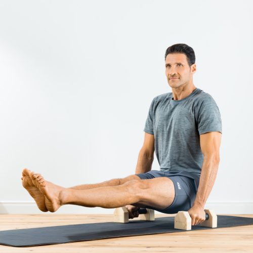 Sada 2 fitness paralelních tyčí Navaris, 25x10x9,5 cm, protiskluzová základna, nosnost 200 kg, 57259.2