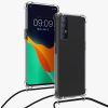 Pouzdro Kwmobile pro OPPO Find X2 Neo, silikonové, průhledné/černé, 57266.01