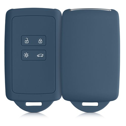 Pouzdro na klíče od auta pro Renault 4 Buttons - Smart Key, Kwmobile, Modrý, Silikon, 48035.202