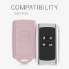 Kryt na klíče od auta pro Renault 4 Buttons - Smart Key, Kwmobile, růžový, silikon, 48035.52