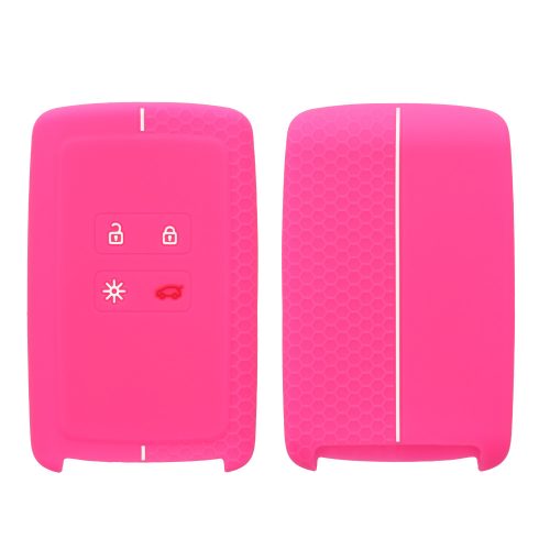 Pouzdro na klíče od auta pro Renault 4 Buttons - Smart Key, Kwmobile, růžové, silikonové, 54806.22