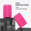 Pouzdro na klíče od auta pro Renault 4 Buttons - Smart Key, Kwmobile, růžové, silikonové, 54806.22