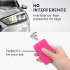 Pouzdro na klíče od auta pro Renault 4 Buttons - Smart Key, Kwmobile, růžové, silikonové, 54806.22