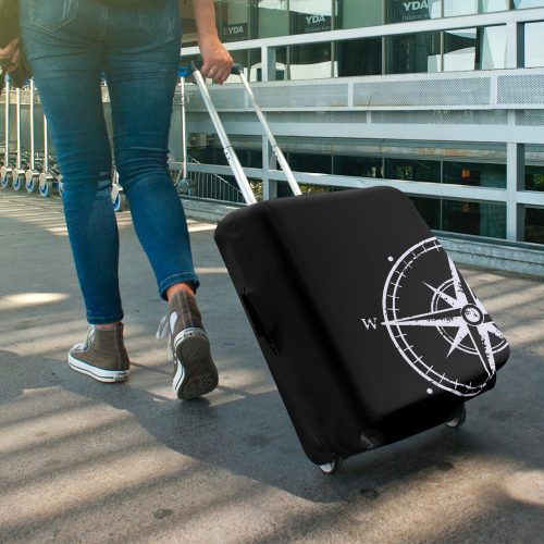 Kryt na kočárek velikost L, Kwmobile, Black/White, Lycra, 45230.3.03