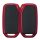 Kryt na klíče od auta pro Kia 3 Buttons - Smart Key, Kwmobile, Black/Red, Silikon, 54032.02