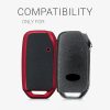 Kryt na klíče od auta pro Kia 3 Buttons - Smart Key, Kwmobile, Black/Red, Silikon, 54032.02