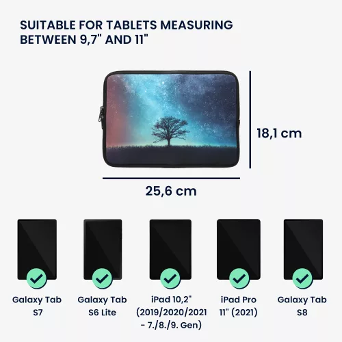 Univerzální kryt pro 11palcový tablet, Kwmobile, Multicolor, Neoprén, 57316.01