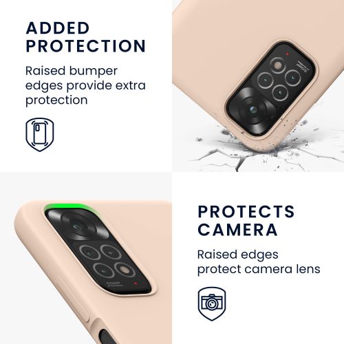 Pouzdro Kwmobile pro Xiaomi Redmi Note 11/Redmi Note 11s, silikonové, krémové, 57372.225