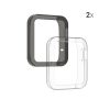 Sada 2 kusů pouzder pro Xiaomi Mi Watch Lite/Redmi Watch, Kwmobile, Transparent/Black, Silikon, 54528.03