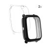 Sada 2 pouzder pro Huami Amazfit A1608/Amazfit Bip U/Amazfit U pro, Kwmobile, Black/Transparent, Silikon, 57435.02