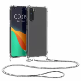   Pouzdro Kwmobile pro OnePlus Nord, silikonové, průhledné/stříbrné, 57454.35