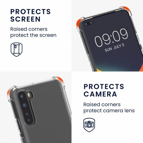 Pouzdro Kwmobile pro OnePlus Nord, silikonové, průhledné/stříbrné, 57454.35