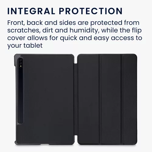 Obal na tablet Samsung Galaxy Tab S8, Kwmobile, černý, eko kůže, 57463.01