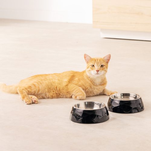 Sada 2 misek pro domácí mazlíčky Navaris, kov, černá, 57479.01